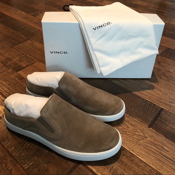 Vince Shoes - NWT Vince Verrell Slip on Sneakers Suede Woodsmoke
